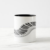 抽象芸術ピアノ鍵マグ ツートーンマグカップ (中央)