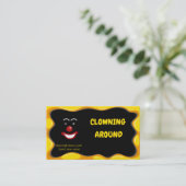 抽象芸術ピエロエンターテイナーロゴ 名刺 (スタンド正面)