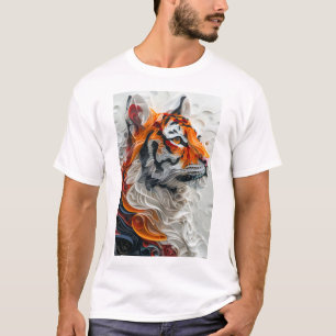 抽象芸術ピカソスタイルタイガー3DグラフィックTシャツ Tシャツ