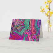 抽象芸術ピカラフルッモダンク カード (黄色い花)