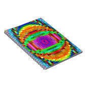 抽象芸術ピクセルアートモザイクカラフルラ ノートブック (右側)