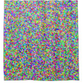 抽象芸術ピクセル化RGB シャワーカーテン (正面)