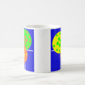 抽象芸術ピックボールコート&ボール コーヒーマグカップ (中央)