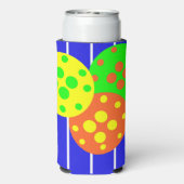抽象芸術ピックボールコート&ボール スリム缶クーラー (Seltzer裏面)