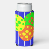 抽象芸術ピックボールコート&ボール スリム缶クーラー (Seltzer正面)