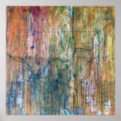 抽象芸術ピッツバーグ絵画の地図 ポスター (正面)