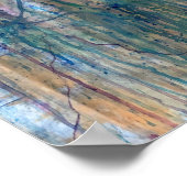 抽象芸術ピッツバーグ絵画の地図 ポスター (角)