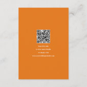 抽象芸術ピンクとオレンジのおもしろい色結婚の エンクロージャーカード (裏面)