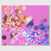 抽象芸術ピンクとカラフル《写真》ぼけ味灯 ラッピングペーパー (フラット)