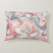 "抽象芸術ピンクとグレーのアクセント枕 アクセントクッション (裏面)