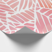 抽象芸術ピンクとピーチ離れの ラッピングペーパー (角)