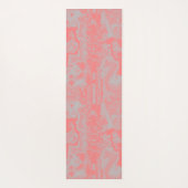 抽象芸術ピンクと灰色の大理石 ヨガマット (裏面)