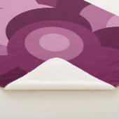 抽象芸術ピンクと紫の模様 シェルパブランケット (3/4)