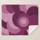 抽象芸術ピンクと紫の模様 シェルパブランケット (正面(横))