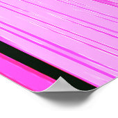 抽象芸術ピンクと緑の縦ストライプ704 ポスター (角)