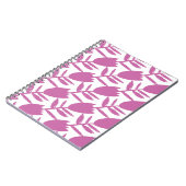 抽象芸術ピンクのブルーベルの花シームレスパターン ノートブック (左側)