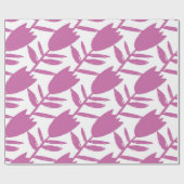 抽象芸術ピンクのブルーベルの花シームレスパターン ラッピングペーパー (フラット)