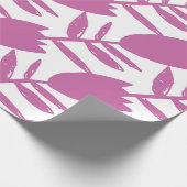 抽象芸術ピンクのブルーベルの花シームレスパターン ラッピングペーパー (角)