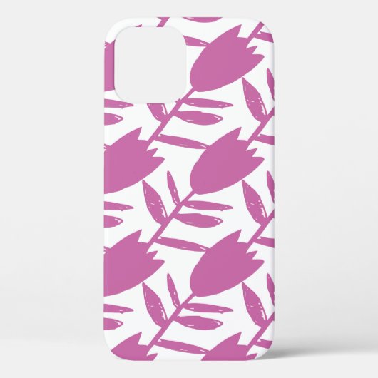 抽象芸術ピンクのブルーベルの花シームレスパターン Case-Mate iPhoneケース (裏面)