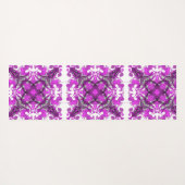 抽象芸術ピンクのマンダラサイケデリック、蝶 ヨガマット (裏面(横))