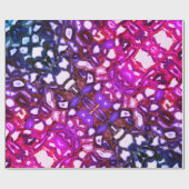 抽象芸術ピンクの泥模様 ラッピングペーパー (フラット)