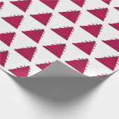 抽象芸術ピンクの白い木 ラッピングペーパー (角)