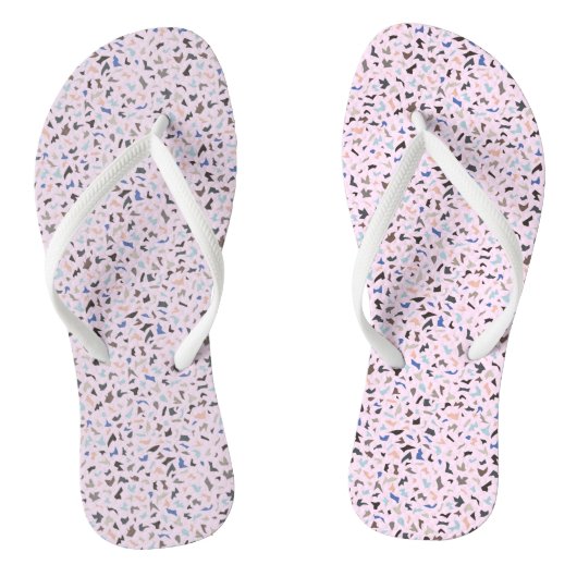 抽象芸術ピンクの背景にモザイク模様 ビーチサンダル (ソール)