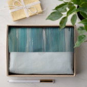 抽象芸術ピンクの花ティール（緑がかった色）背景の切り離し 薄葉紙 (ギフト)