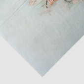 抽象芸術ピンクの花ティール（緑がかった色）背景の切り離し 薄葉紙 (詳細)