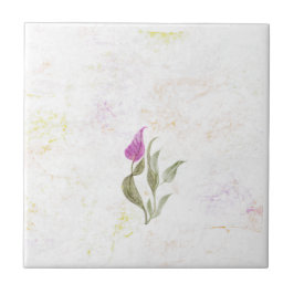 抽象芸術ピンクの花弁セラミックタイル タイル