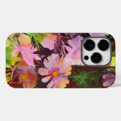 抽象芸術ピンクの花芸術的濃 Case-Mate iPhoneケース (裏面 (横))