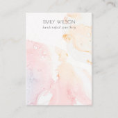 抽象芸術ピンクウォーター色の空白のジュエリー表示 名刺 (正面)