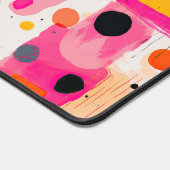 抽象芸術ピンクカラーブロックのパターンBOHO デスクマット (コーナー)