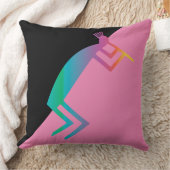 抽象芸術ピンクココペリ装飾用クッション クッション (ブランケット)