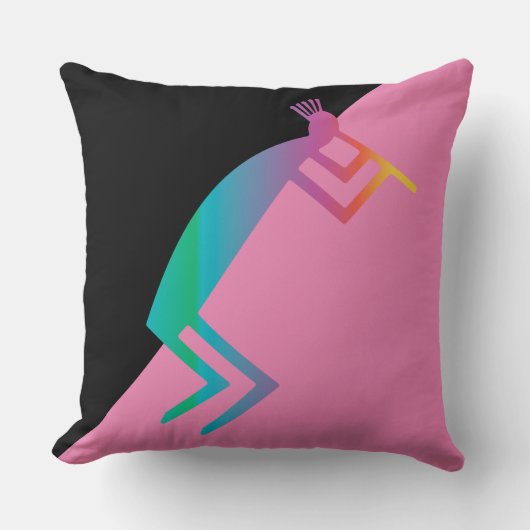 抽象芸術ピンクココペリ装飾用クッション クッション (正面)