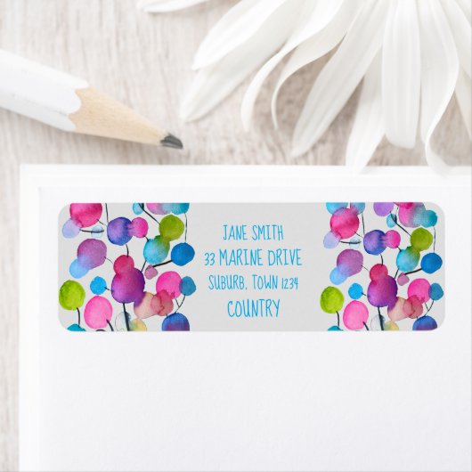 抽象芸術ピンクサマーツリーアート ラベル (インサイチュ)