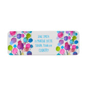 抽象芸術ピンクサマーツリーアート ラベル (正面)