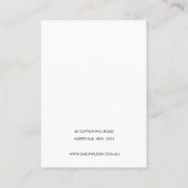 抽象芸術ピンクセラミック波イヤリング表示ロゴ 名刺 (裏面)