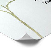 抽象芸術ピンクチューリップオンアクアやる気を起こさせる引用文 ポスター (角)