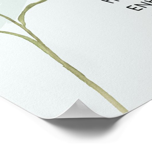 抽象芸術ピンクチューリップオンアクアやる気を起こさせる引用文 ポスター (角)