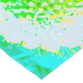 抽象芸術ピンクッションの花(黄色と緑) ロングテーブルランナー (コーナー)