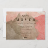 抽象芸術ピンクニューホームfor休日フォトムービング シーズンカード (裏面)