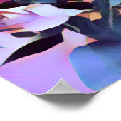 抽象芸術ピンクハイブリッドバラ ポスター (角)