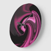 抽象芸術ピンクハートの壁時計 ラージ壁時計 (傾斜)