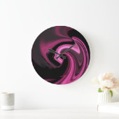 抽象芸術ピンクハートの壁時計 ラージ壁時計 (ホーム)