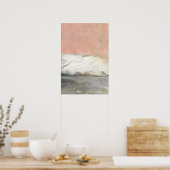 抽象芸術ピンクパステル絵を描アート ポスター (キッチン)