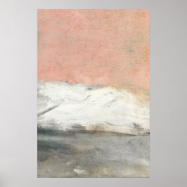 抽象芸術ピンクパステル絵を描アート ポスター