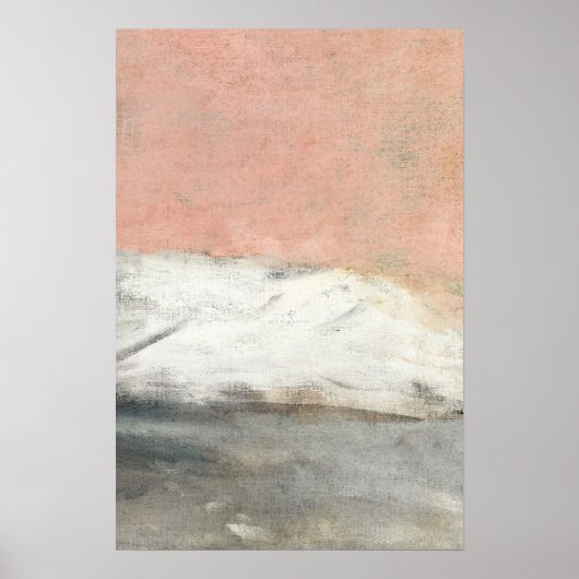 抽象芸術ピンクパステル絵を描アート ポスター (正面)