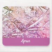 抽象芸術ピンクパターンモノグラム マウスパッド (正面)