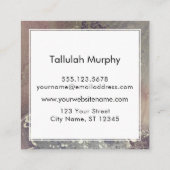 抽象芸術ピンクパープルシルバーリキッドアートマムカード コーリングカード (裏面)